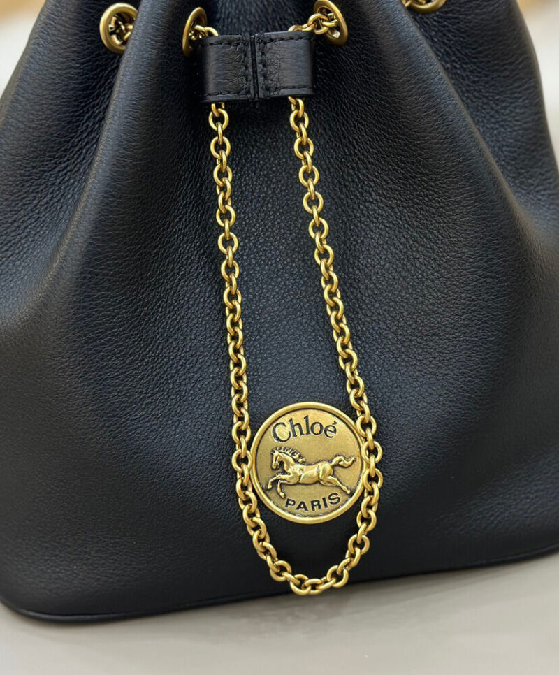 Chloe Small Bracelet Backpack In Grained Leather